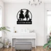 Personalized Western Couple Metal Sign Custom Ranch Wall Art Personalized western couple metal sign in 16 gauge steel for ranch wall decor, custom farmhouse plaque and rustic wedding or anniversary gift.