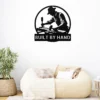 Personalized Woodworking Metal Sign Carpenter Shop Wall Decor Personalized woodworking metal sign in 16 gauge steel for carpenter shop wall decor, custom workshop plaque and woodworker gift art.
