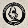 Personalized Yoga Metal Sign Serenity Wall Decor Personalized yoga metal sign made from 16 gauge steel. Custom serenity wall decor for yoga studios, meditation rooms, and thoughtful instructor gifts.