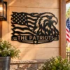 Custom American Eagle Metal Sign Personalized Name Patriotic Wall Art Decor Gift Custom American eagle metal sign in 16 gauge steel with personalized name for patriotic wall decor, home, garage, workshop, office and gift art.