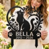 Custom Cat Memorial Metal Stake Sign Personalized Pet Loss Garden Marker Custom cat memorial metal stake sign personalized with cat name and memorial dates, pet loss garden marker for outdoor remembrance and sympathy gifts.