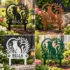 Custom Cat Memorial Metal Stake Sign Personalized Pet Loss Garden Marker Custom cat memorial metal stake sign personalized with cat name and memorial dates, pet loss garden marker for outdoor remembrance and sympathy gifts.