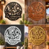 Custom Kokopelli Flute Player Metal Sign Personalized Name Southwest Wall Art Custom Kokopelli flute player metal sign in 16 gauge steel with personalized name for Southwest wall decor, home, garden, cabin, and gift art.