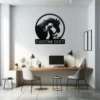 Personalized Woman Horse Metal Sign Custom Name Equestrian Decor Farmhouse Gift Personalized woman horse metal sign in 16 gauge steel with custom name for equestrian wall decor, barn, stable, farmhouse, and horse lover gift art.