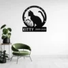 Personalized Cat Memorial Metal Sign Custom Name Pet Bereavement Decor Personalized cat memorial metal sign in 16 gauge steel with custom name for pet remembrance decor, home, garden, and cat lover memorial gift.