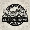 Personalized Woodland Creatures Sign Custom Name Forest Nursery Decor Personalized woodland creatures sign in 16 gauge steel with custom name for forest nursery wall decor, kids room, playroom, cabin and gift art.