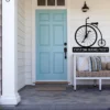 Personalized Penny Farthing Bicycle Metal Sign Custom Name Vintage Bike Wall Art Personalized Penny Farthing bicycle metal sign in 16 gauge steel with custom name for vintage bike wall decor, garage, workshop, and cycling gift.