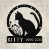 Personalized Cat Memorial Metal Sign Custom Name Pet Bereavement Decor Personalized cat memorial metal sign in 16 gauge steel with custom name for pet remembrance decor, home, garden, and cat lover memorial gift.