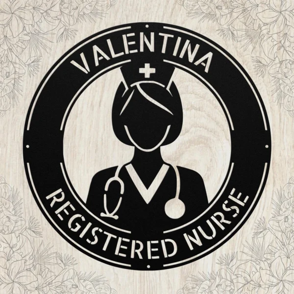 Custom Nurse Metal Sign Personalized Name Rn Lpn Medical Wall Art Gift Custom nurse metal sign in 16 gauge steel with personalized name, RN or LPN medical wall art for nurse home decor, office and gift ideas.