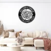 Personalized Floral Metal Art Sign Custom Name Garden Outdoor Wall Decor Personalized floral metal art sign in 16 gauge steel with custom name for garden wall decor, outdoor patio, porch, flower bed, and gift art.