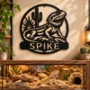 Custom Bearded Dragon Metal Sign Personalized Name Lizard Pet Wall Art Gift Custom bearded dragon metal sign in 16 gauge steel with personalized pet name for lizard wall decor, reptile room, bedroom, pet lover and gift art.