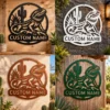 Custom Bearded Dragon Metal Sign Personalized Name Lizard Pet Wall Art Gift Custom bearded dragon metal sign in 16 gauge steel with personalized pet name for lizard wall decor, reptile room, bedroom, pet lover and gift art.