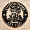Custom Cow Tractor Metal Sign Personalized Farm Name Wall Art Decor Gift Custom cow tractor metal sign in 16 gauge steel with personalized farm name for farmhouse wall decor, barn, ranch, garage and country gift art.