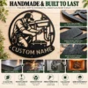 Custom Plumber Metal Sign Personalized Name Plumbing Professional Office Art Gift Custom plumber metal sign in 16 gauge steel with personalized name for plumbing office wall decor, workshop, garage, business and professional gift.