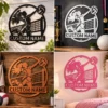 Custom Volleyball Metal Sign Personalized Name Volleyball Coach Sport Gift Custom volleyball metal sign in 16 gauge steel with personalized name for volleyball coach wall decor, player bedroom, gym, team room and sports gift.
