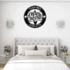 Custom Merry Christmas Metal Sign Personalized Family Name Holiday Wall Decor Custom Merry Christmas metal sign in 16 gauge steel with personalized family name for Christmas wall decor, porch, entryway, fireplace and holiday gift.