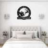Custom Santa Sleigh Metal Sign Personalized Family Name Christmas Wall Decor Custom Santa sleigh metal sign in 16 gauge steel with personalized family name for Christmas wall decor, front porch, fireplace, home and holiday gift.