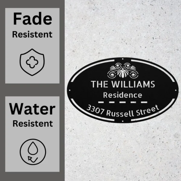 Custom House Address Metal Sign Personalized House Number Wall Art Plaque Gift Custom house address metal sign in 16 gauge steel with personalized house number for front door, porch, gate, fence and housewarming gift decor.