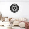Custom Pentacle Metal Sign Personalized Name Wiccan Pagan Wall Art Decor Gift Custom pentacle metal sign in 16 gauge steel with personalized name for Wiccan Pagan wall decor, altar, garden, spiritual space and gift art.