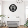 Custom Pentacle Metal Sign Personalized Name Wiccan Pagan Wall Art Decor Gift Custom pentacle metal sign in 16 gauge steel with personalized name for Wiccan Pagan wall decor, altar, garden, spiritual space and gift art.