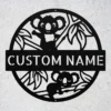 Custom Koala Metal Sign Personalized Name Safari Nursery Wall Art Decor Gift Custom koala metal sign in 16 gauge steel with personalized name for safari nursery wall decor, kids room, playroom, wildlife and gift art.