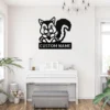 Custom Squirrel Metal Sign Personalized Name Wildlife Garden Wall Art Decor Gift Custom squirrel metal sign in 16 gauge steel with personalized name for wildlife garden wall decor, farmhouse, cabin, patio, porch and gift art.