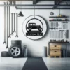 Custom Classic Car Metal Sign Personalized Garage Name Auto Wall Art Gift Custom classic car metal sign in 16 gauge steel with personalized garage name for vintage auto wall decor, garage, workshop, man cave and car gift.