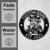 Custom Cow Tractor Metal Sign Personalized Farm Name Wall Art Decor Gift Custom cow tractor metal sign in 16 gauge steel with personalized farm name for farmhouse wall decor, barn, ranch, garage and country gift art.