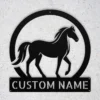 Custom Walking Horse Metal Sign Personalized Tennessee Gaited Horse Wall Decor Custom walking horse metal sign in 16 gauge steel with personalized horse name for Tennessee gaited horse wall decor, barn, stable, ranch and equestrian gift.
