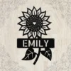Custom Sunflower Metal Sign Personalized Name Flower Garden Wall Art Decor Gift Custom sunflower metal sign in 16 gauge steel with personalized name for flower garden wall decor, farmhouse, patio, porch, and garden gift art.