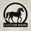 Custom Walking Horse Metal Sign Personalized Tennessee Gaited Horse Wall Decor Custom walking horse metal sign in 16 gauge steel with personalized horse name for Tennessee gaited horse wall decor, barn, stable, ranch and equestrian gift.