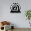 Custom Pizza Oven Metal Sign Personalized Name Outdoor Kitchen Wall Art Gift Custom pizza oven metal sign in 16 gauge steel with personalized name for outdoor kitchen wall decor, pizza oven, patio, restaurant and gift art.