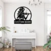 Custom Violin Player Metal Sign Personalized Name Music Studio Wall Art Gift Custom violin player metal sign in 16 gauge steel with personalized name for music studio wall decor, violinist, practice room and musician gift.