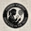 Custom Forensic Lab Metal Sign Personalized Scientist Name Wall Art Decor Gift Custom forensic lab metal sign in 16 gauge steel with personalized scientist name for laboratory wall decor, forensic office, classroom, study room and gift.