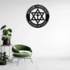Personalized Messianic Jew Metal Sign Custom Grafted In Star Of David Wall Decor Personalized Messianic metal sign with Grafted In Star of David design and custom name for faith wall decor, home, prayer room, office and gift.