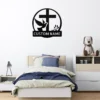 Custom Dove And Cross Metal Sign Personalized Name Religious Wall Art Decor Gift Custom dove and cross metal sign in 16 gauge steel with personalized name for Christian wall decor, home, church, prayer room, garden and gift art.