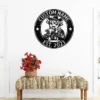 Custom Cow Tractor Metal Sign Personalized Farm Name Wall Art Decor Gift Custom cow tractor metal sign in 16 gauge steel with personalized farm name for farmhouse wall decor, barn, ranch, garage and country gift art.