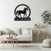 Custom Walking Horse Metal Sign Personalized Tennessee Gaited Horse Wall Decor Custom walking horse metal sign in 16 gauge steel with personalized horse name for Tennessee gaited horse wall decor, barn, stable, ranch and equestrian gift.
