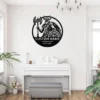 Custom Viking warrior metal sign in 16 gauge steel with personalized name for Norse wall decor, Viking fan, man cave, cabin, workshop and gift art.