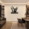 Custom deer hunting metal sign in 16 gauge steel with personalized name for buck hunter cabin wall decor, lodge, garage, man cave and hunting gift.