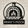 Custom Pizza Oven Metal Sign Personalized Name Outdoor Kitchen Wall Art Gift Custom pizza oven metal sign in 16 gauge steel with personalized name for outdoor kitchen wall decor, pizza oven, patio, restaurant and gift art.