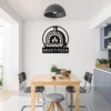 Custom Pizza Oven Metal Sign Personalized Name Outdoor Kitchen Wall Art Gift Custom pizza oven metal sign in 16 gauge steel with personalized name for outdoor kitchen wall decor, pizza oven, patio, restaurant and gift art.