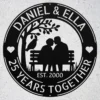 Custom Years Together Metal Sign Personalized Anniversary Wedding Date Wall Decor Custom years together metal sign in 16 gauge steel with personalized names and wedding date for anniversary wall decor, couple gift and home art.