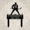 Custom Hockey Memorial Metal Sign Personalized Player Name Loss Tribute Gift Custom hockey memorial metal sign in 16 gauge steel with personalized player name for loss tribute, jersey remembrance, hockey wall decor and memorial gift.