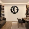 Personalized pest control metal sign in 16 gauge steel with custom exterminator name for office wall decor, garage, workshop, business and professional gift.