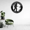 Personalized pest control metal sign in 16 gauge steel with custom exterminator name for office wall decor, garage, workshop, business and professional gift.