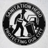 Custom Sanitation Worker Man Metal Sign Custom Garbage Truck Plaque Office Personalized male sanitation worker metal sign in 16 gauge steel with custom name and garbage truck design for waste management office decor and gift.