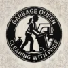 Custom Sanitation Worker Lady Metal Sign Custom Garbage Truck Plaque Decor Custom female sanitation worker metal sign in 16 gauge steel with custom name and garbage truck design for waste management wall decor and gift.