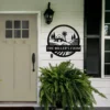 Custom Farmstead Landscape Metal Sign Personalized Family Farm House Wall Decor Custom farmstead landscape metal sign in 16 gauge steel with personalized family farm name for farmhouse wall decor, barn, ranch, porch and gift art.