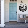 Custom Farmstead Landscape Metal Sign Personalized Family Farm House Wall Decor Custom farmstead landscape metal sign in 16 gauge steel with personalized family farm name for farmhouse wall decor, barn, ranch, porch and gift art.